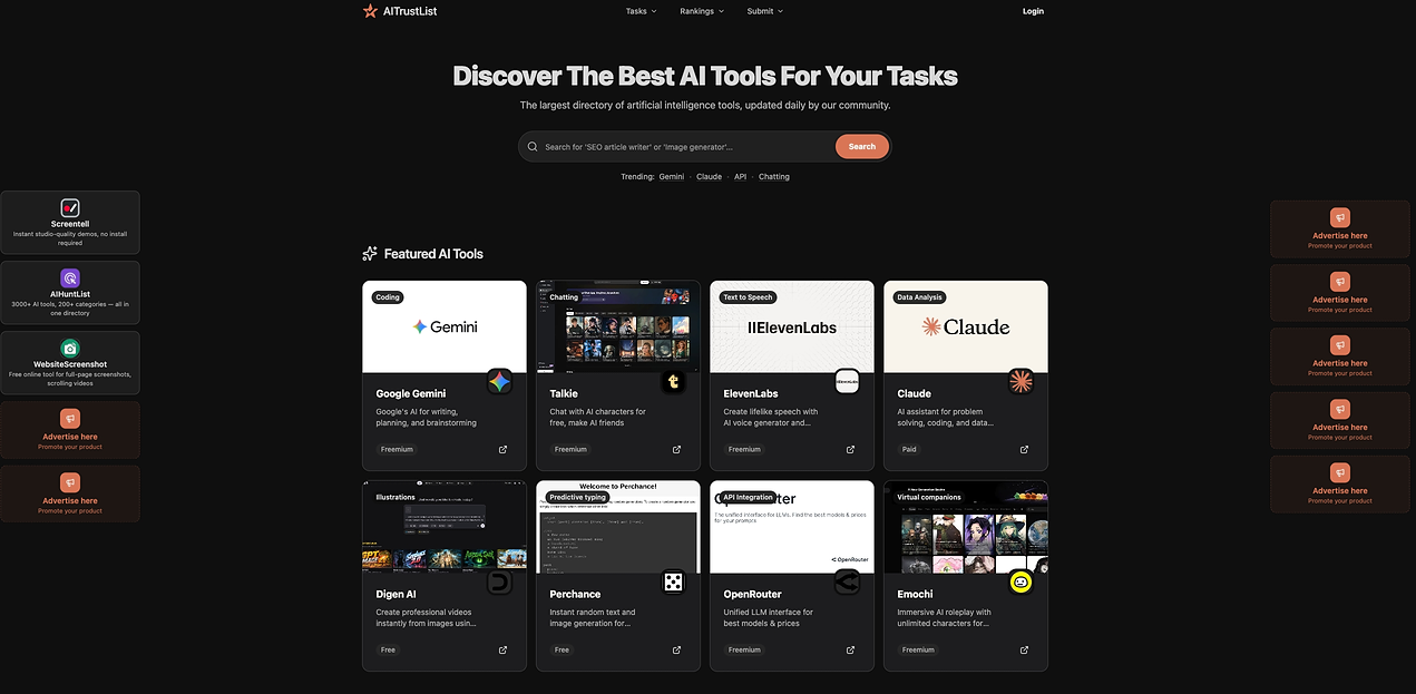 AITrustList — Discover the Best AI Tools & Startups screenshot 1