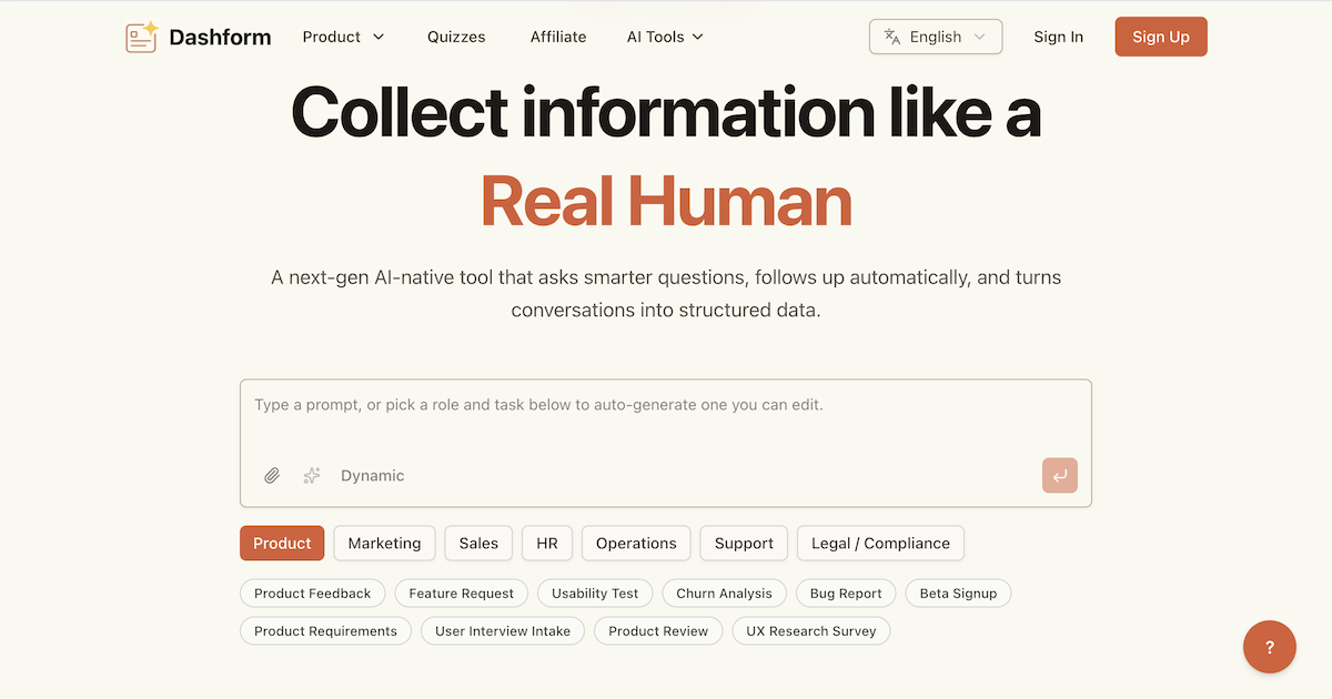 Create AI Forms in Minutes | Dashform screenshot 1