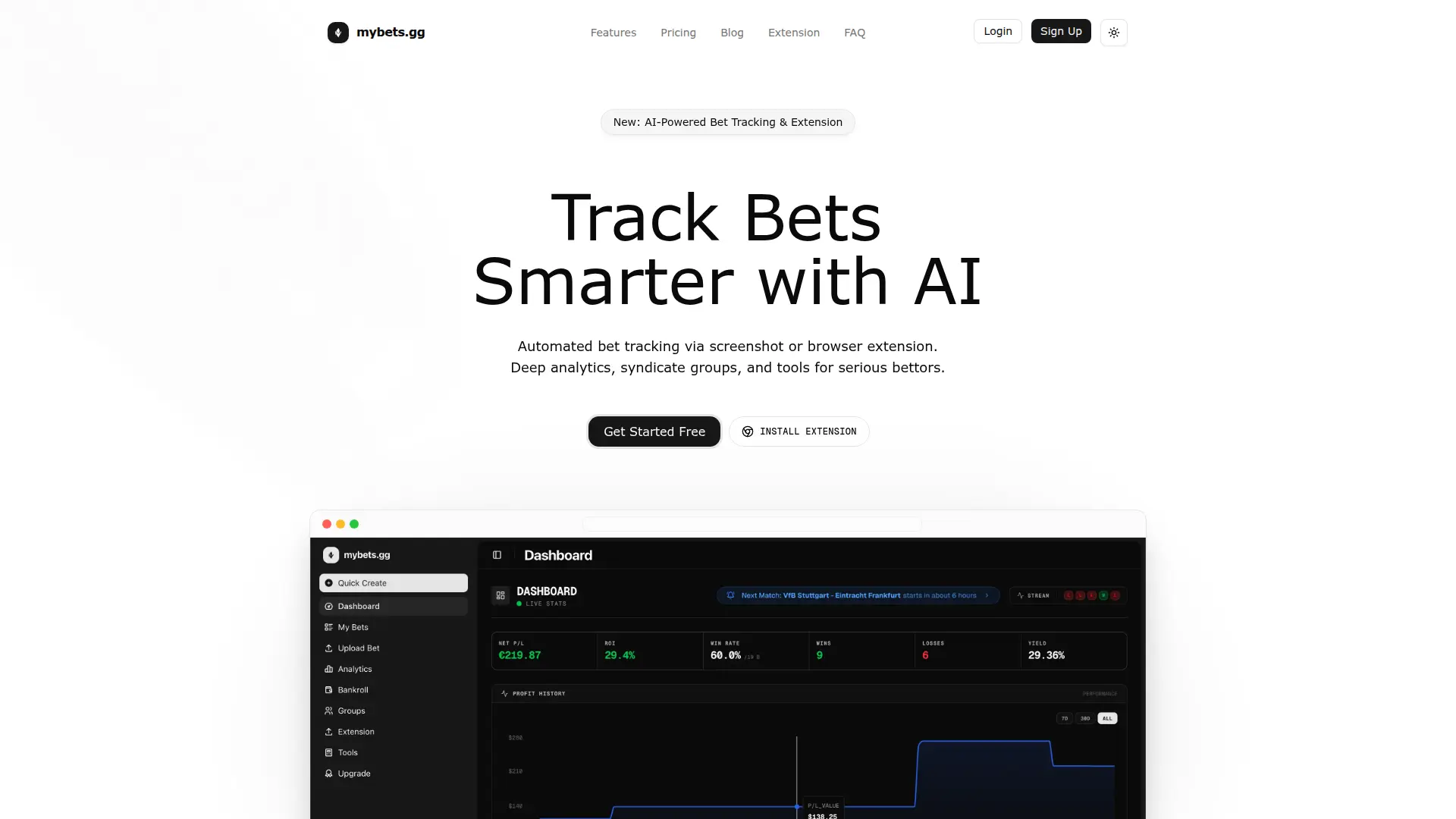 mybets.gg - Track Your Bets Smarter screenshot 1