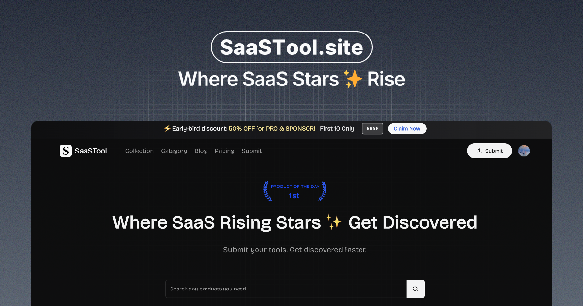 SaaSTool - Rising Star SaaS Directory screenshot 1