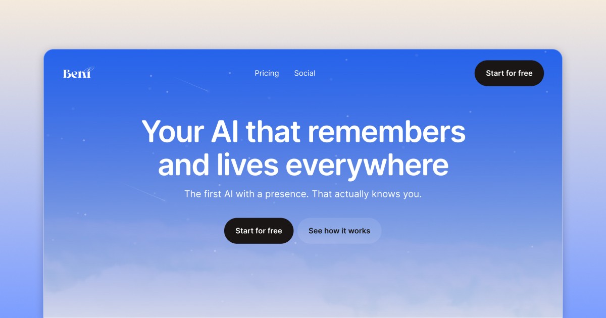 Beni AI — Your Personal AI Assistant screenshot 1