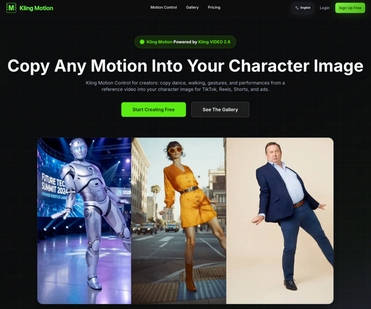 Kling Motion Control | Copy Motion to Any Character Image — HUNT0