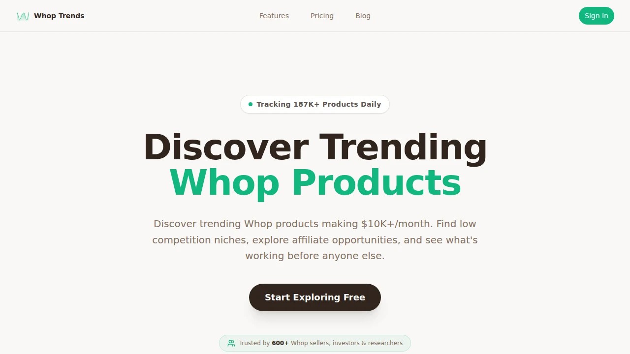 Whop Trends — HUNT0