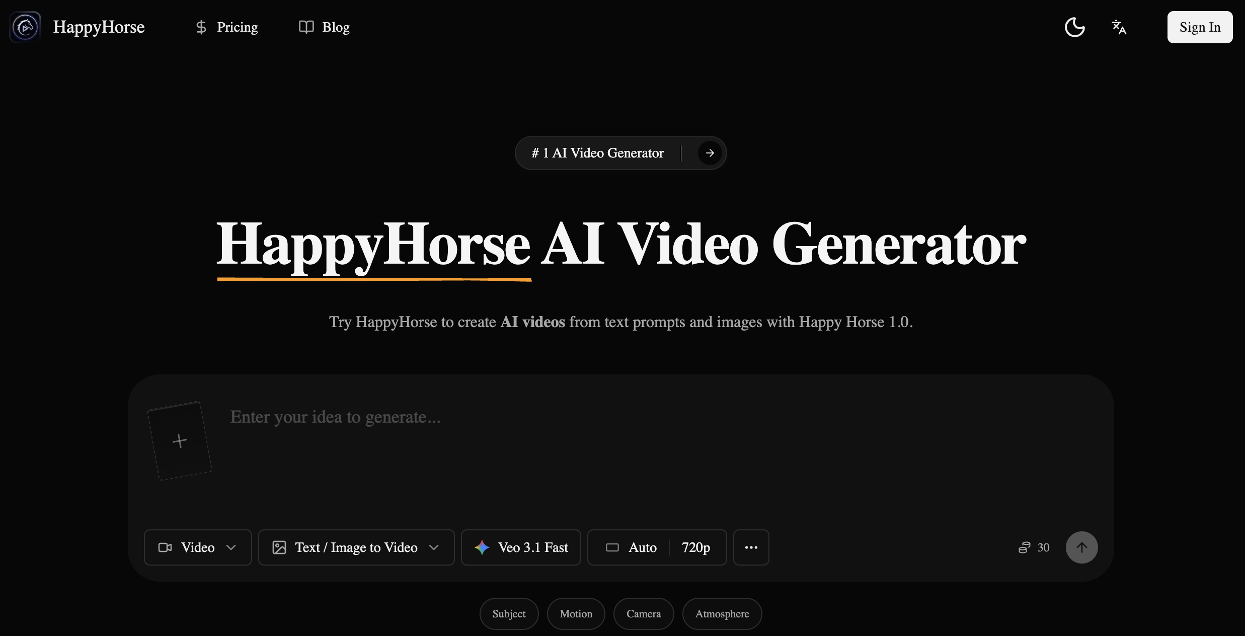 Try HappyHorse AI Video Generator — HUNT0