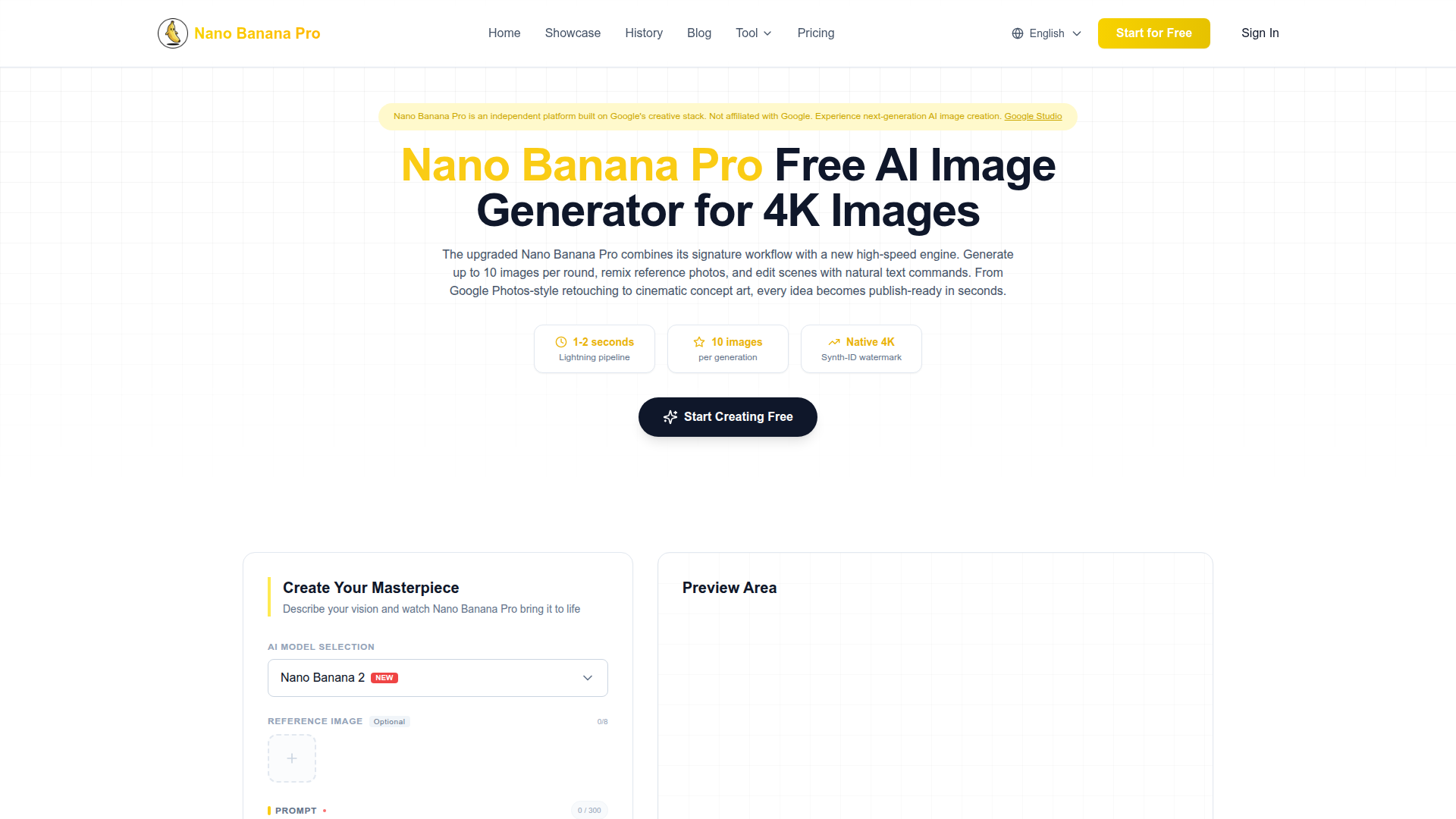 Free Nano Banana Pro - Next-Gen Creative AI — HUNT0