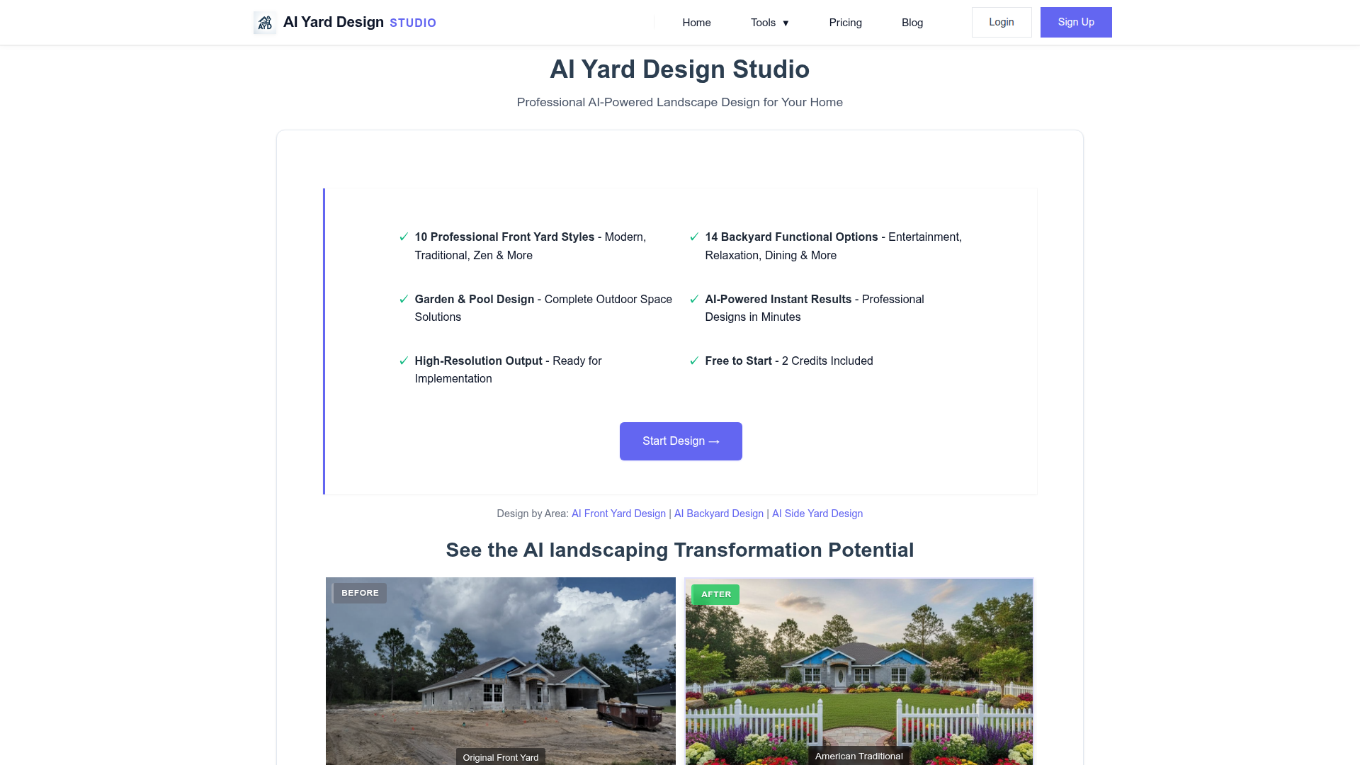 AI Yard Design Studio — HUNT0