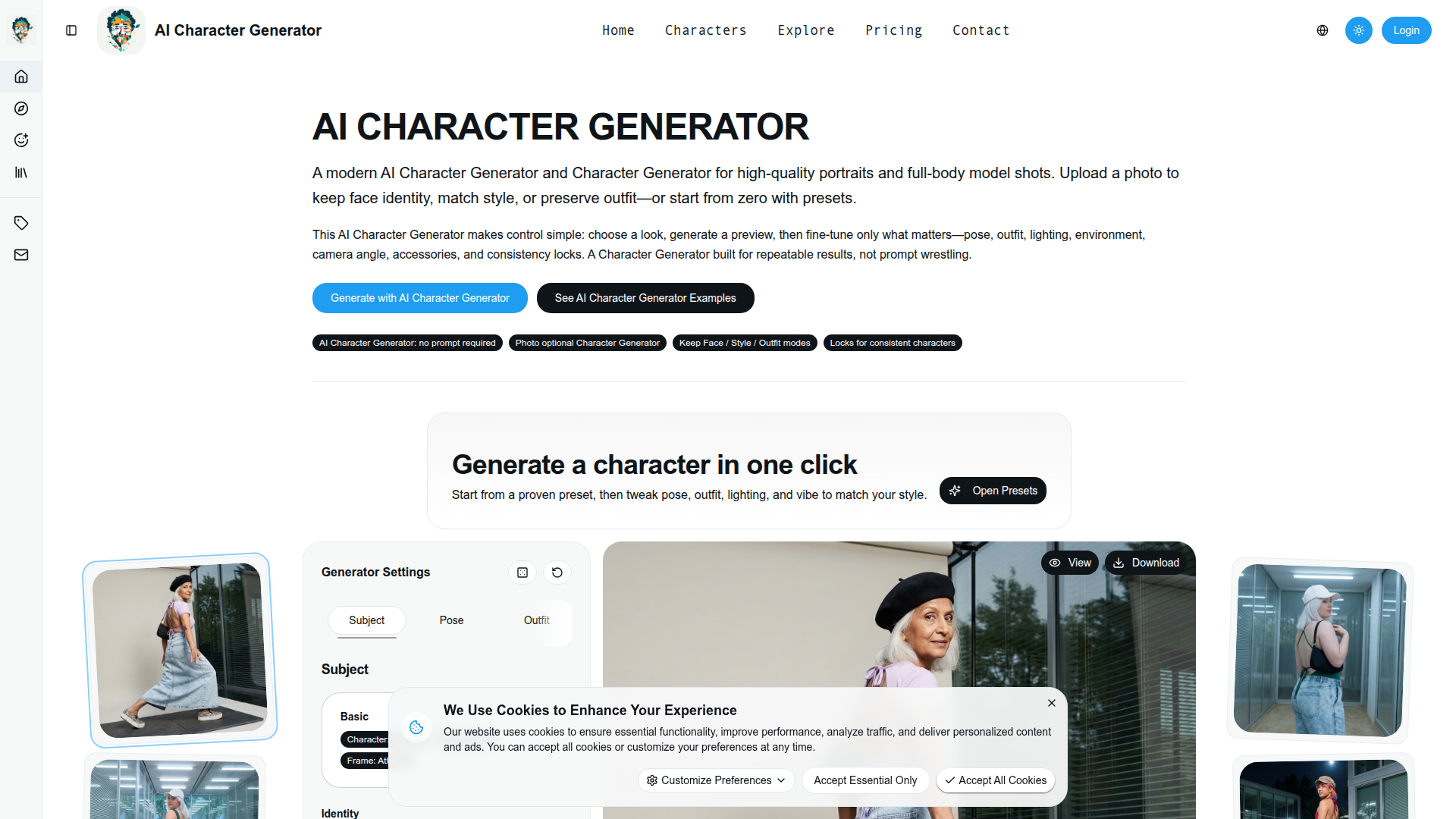 AI Character Generator — HUNT0