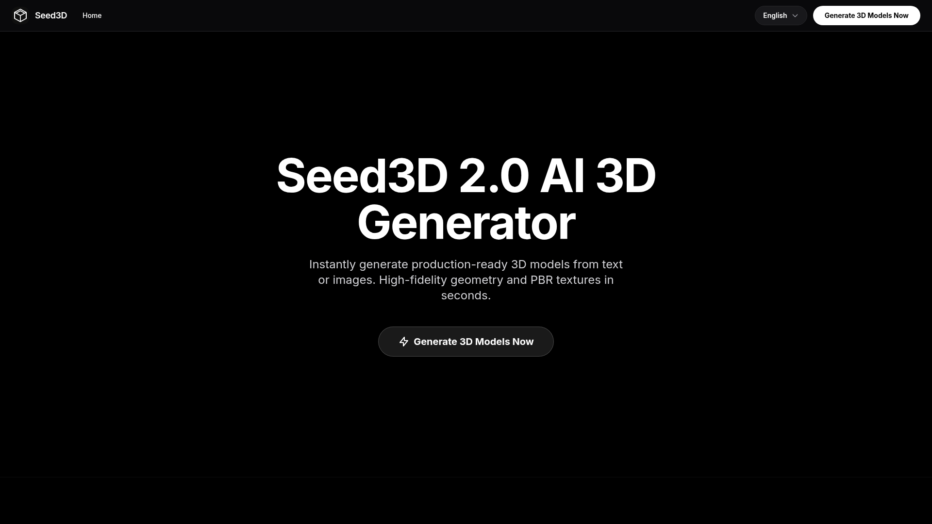 Seed3D 2.0 - AI Text & Image to 3D Model Generator — HUNT0
