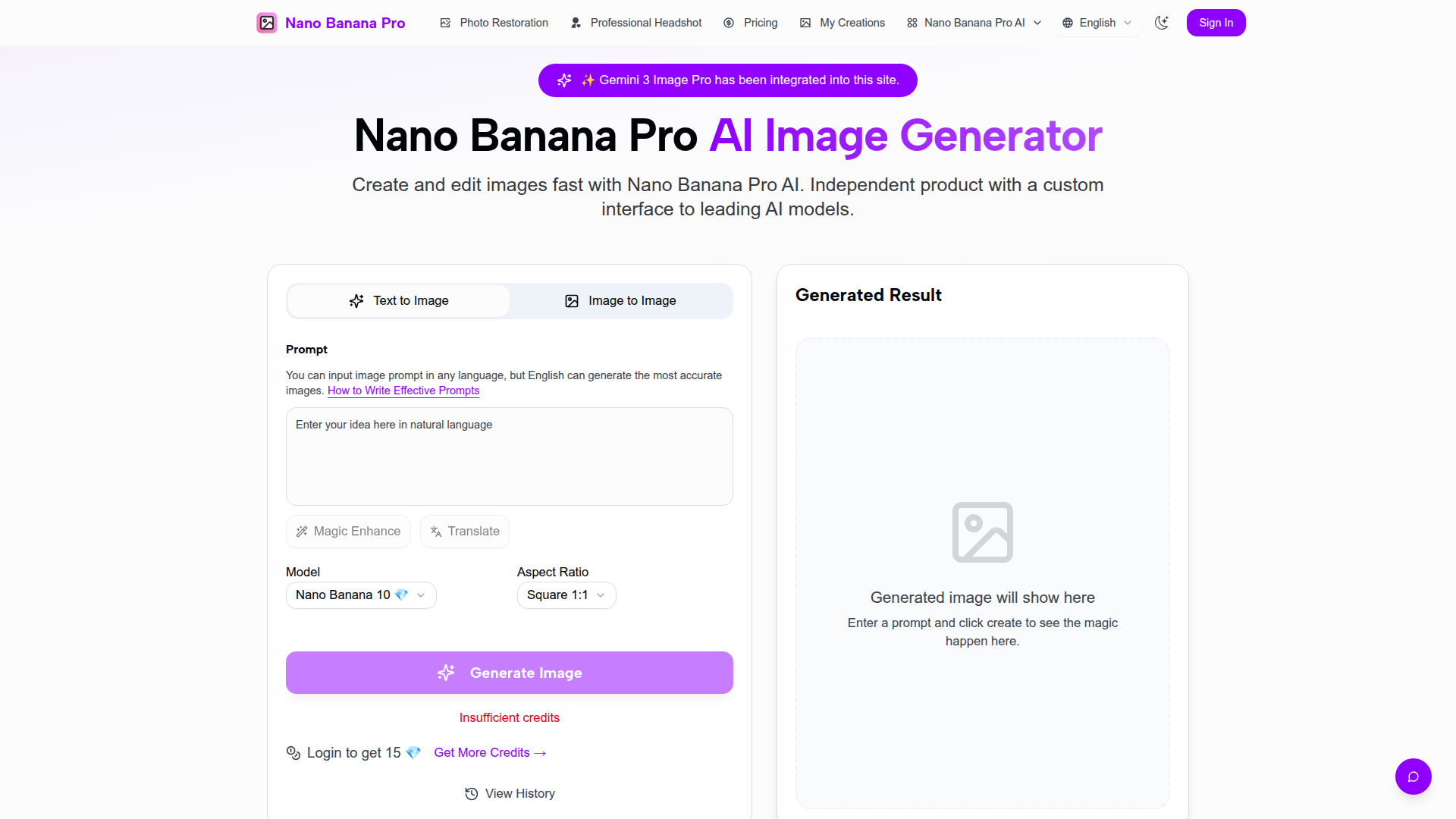 Nano Banana Pro | AI Image Generator & Photo Editor — HUNT0